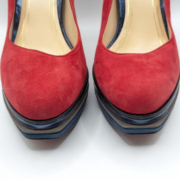 Cole Haan Elegant Red and Blue Women's Heels - Picture 3 of 10